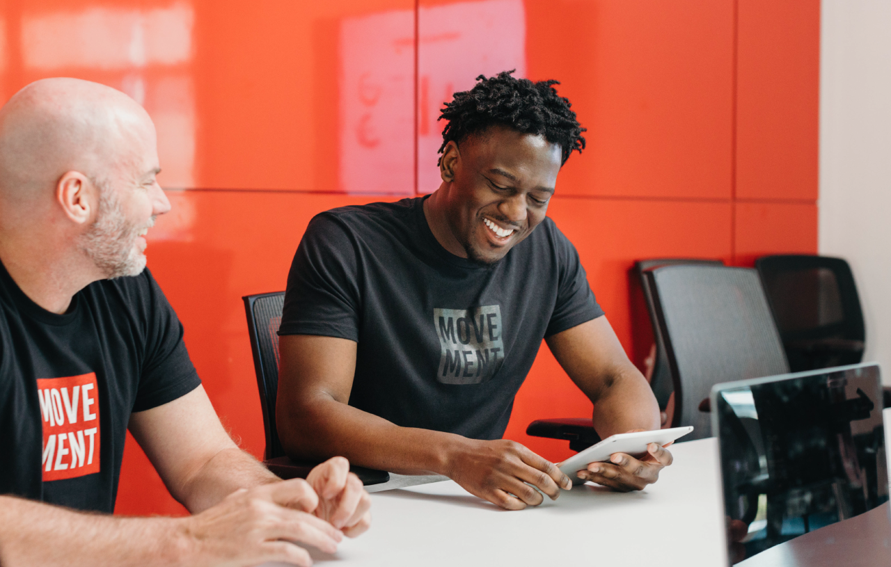 Movement employees talking